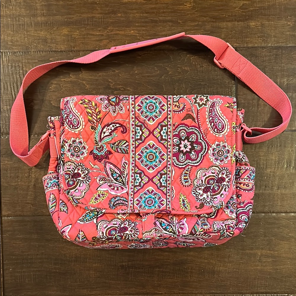 Vera Bradley Floral Pink Quilted Shoulder Bag